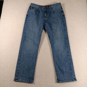 Wrangler Jeans Mens 33x32 Blue Denim 20x Relaxed Bootcut Flex Cowboy Rodeo